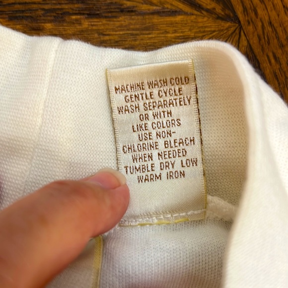 White Long Sleeve Mock Turtleneck Base Layer Sz Large - Picture 5 of 7